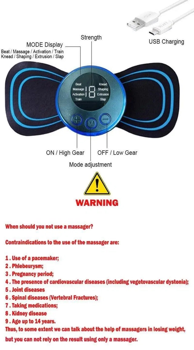 Mini Massager with 8 Modes